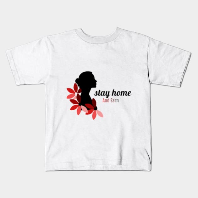 Stay Home Kids T-Shirt by Gnanadev